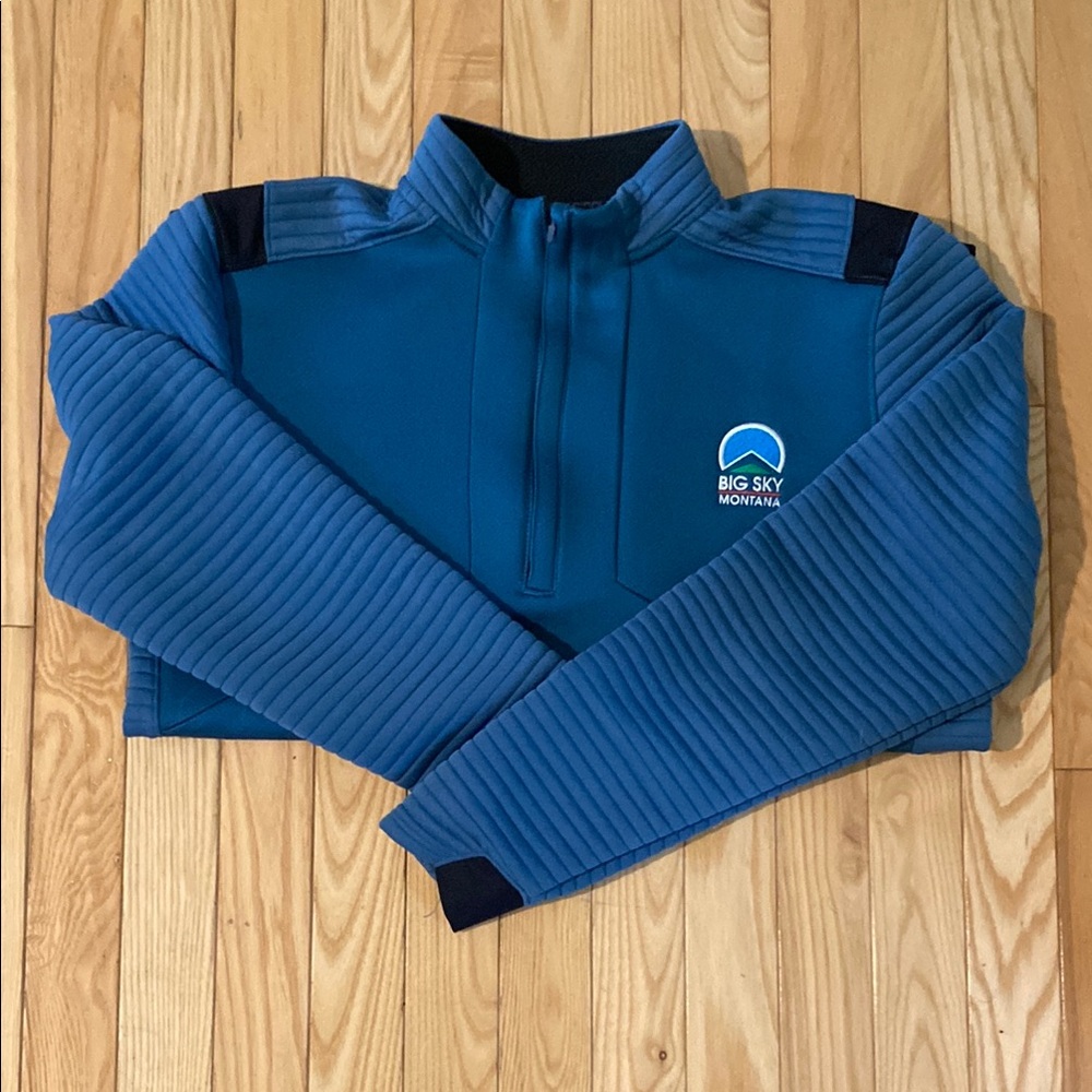 Under Armour Blue Quarter-Zip Pullover with Big Sky Montana Logo